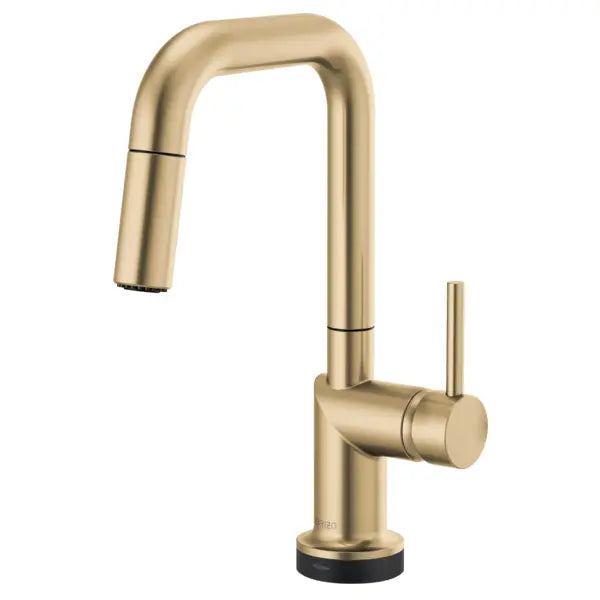 Brizo Odin 1.8 GPM Single Hole Pull Down Bar Faucet with On/Off Touch Activation and Square Spout - Less Handle