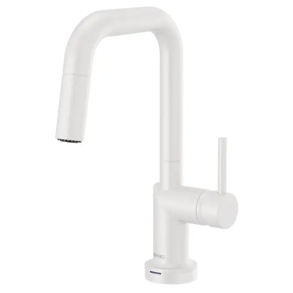 Brizo Odin 1.8 GPM Single Hole Pull Down Bar Faucet with On/Off Touch Activation and Square Spout - Less Handle