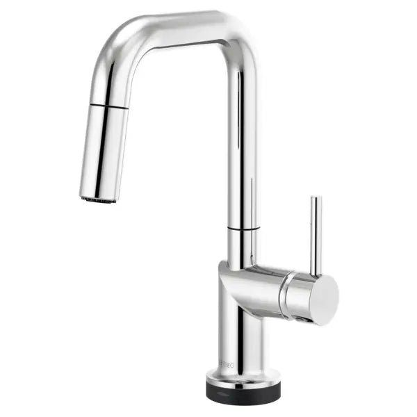 Brizo Odin 1.8 GPM Single Hole Pull Down Bar Faucet with On/Off Touch Activation and Square Spout - Less Handle