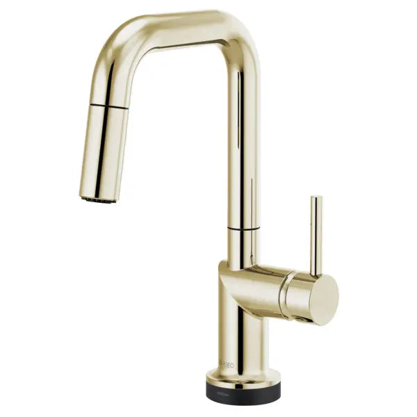 Brizo Odin 1.8 GPM Single Hole Pull Down Bar Faucet with On/Off Touch Activation and Square Spout - Less Handle