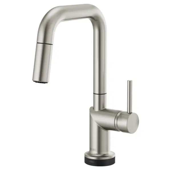 Brizo Odin 1.8 GPM Single Hole Pull Down Bar Faucet with On/Off Touch Activation and Square Spout - Less Handle