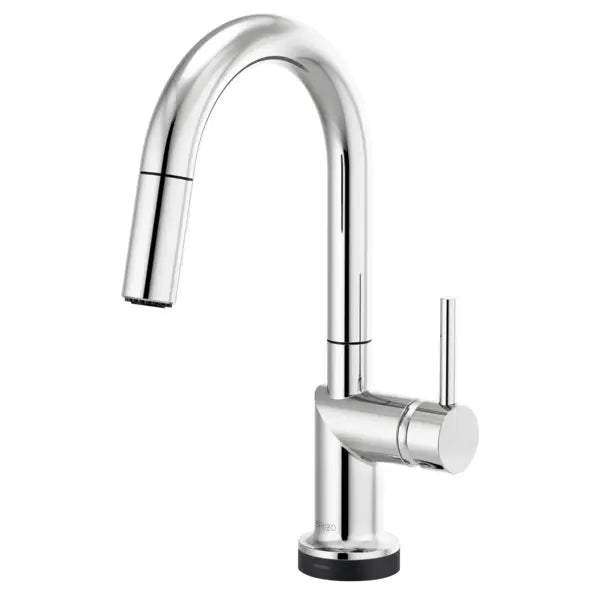 Brizo Odin 1.8 GPM Single Hole Pull Down Bar Faucet with On/Off Touch Activation and Arc Spout - Less Handle