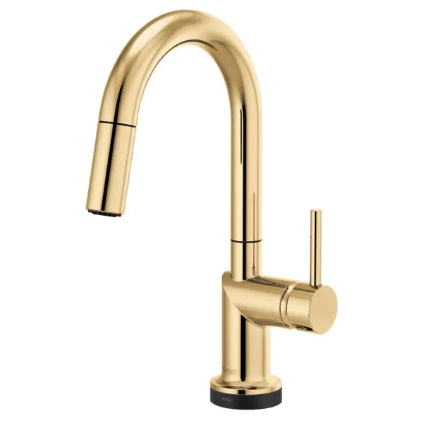 Brizo Odin 1.8 GPM Single Hole Pull Down Bar Faucet with On/Off Touch Activation and Arc Spout - Less Handle