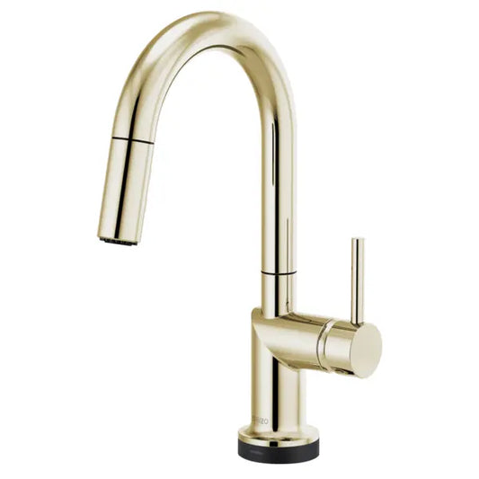 Brizo Odin 1.8 GPM Single Hole Pull Down Bar Faucet with On/Off Touch Activation and Arc Spout - Less Handle