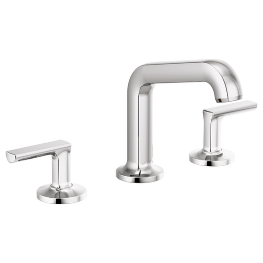 Brizo Kintsu 1.5 GPM Widespread Lavatory Faucet with Angled Spout - Less Pop-Up Drain and Handles