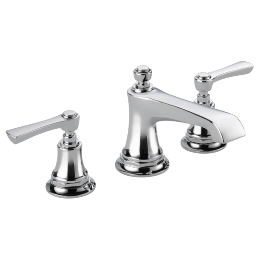 Brizo Rook Widespread Bathroom Faucet with Pop-Up Drain Assembly Less Handles - Limited Lifetime Warranty