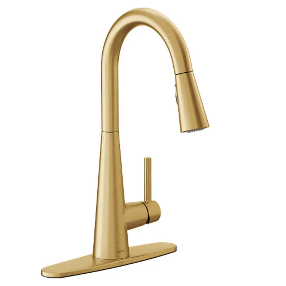 Moen Sleek 1.5 GPM Single Hole Pull Down Kitchen Faucet - Includes Escutcheon
