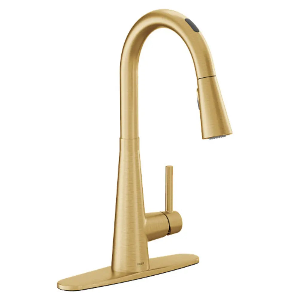 Moen Sleek 1.5 GPM Single Hole Pull Down Kitchen Faucet with Voice Activation
