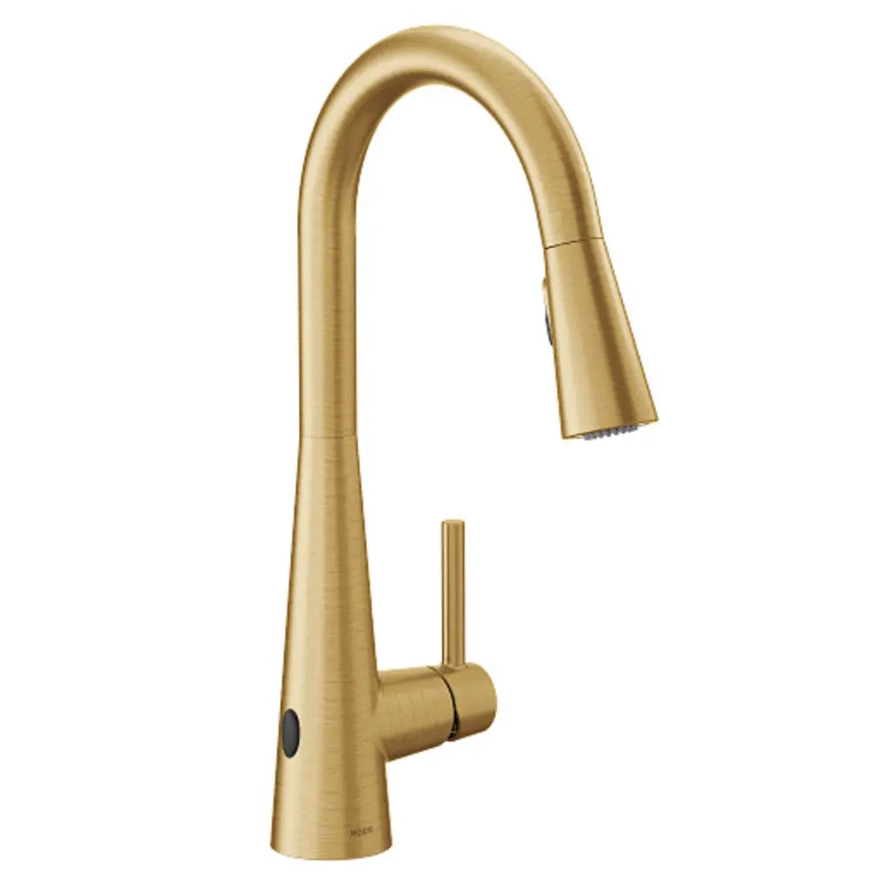 Moen Sleek 1.5 GPM Single Hole Pull Down Kitchen Faucet with MotionSense