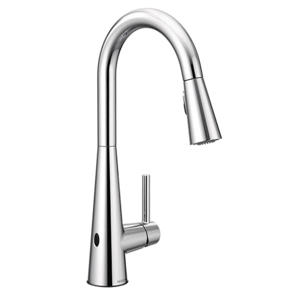 Moen Sleek 1.5 GPM Single Hole Pull Down Kitchen Faucet with MotionSense