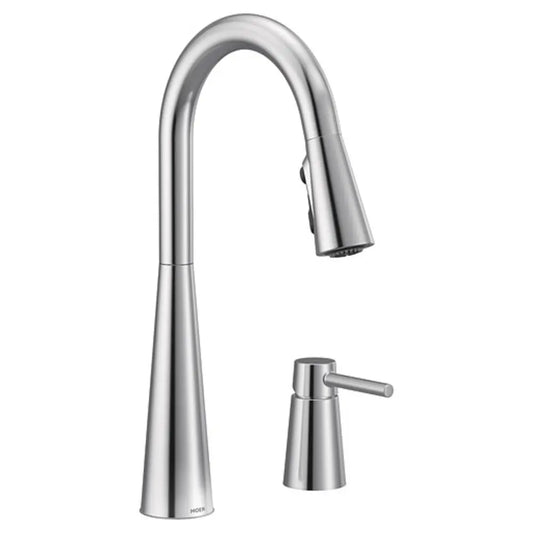 Moen 1.5 GPM Sleek One Handle High Arc Pulldown Kitchen Faucet