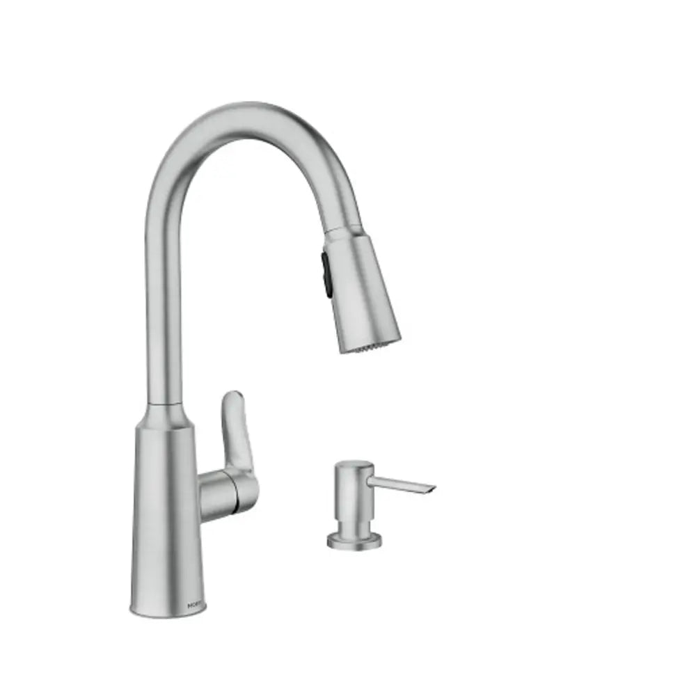 Moen Edwyn 1.5 GPM Pull-Down Kitchen Faucet - Includes Soap Dispenser