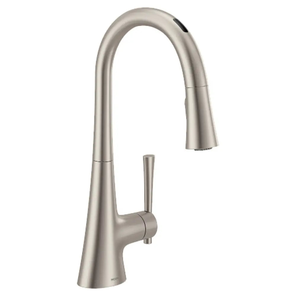 Moen Kurv Smart Faucet 1.5 GPM Single Hole Pull Down Kitchen Faucet with Voice Control