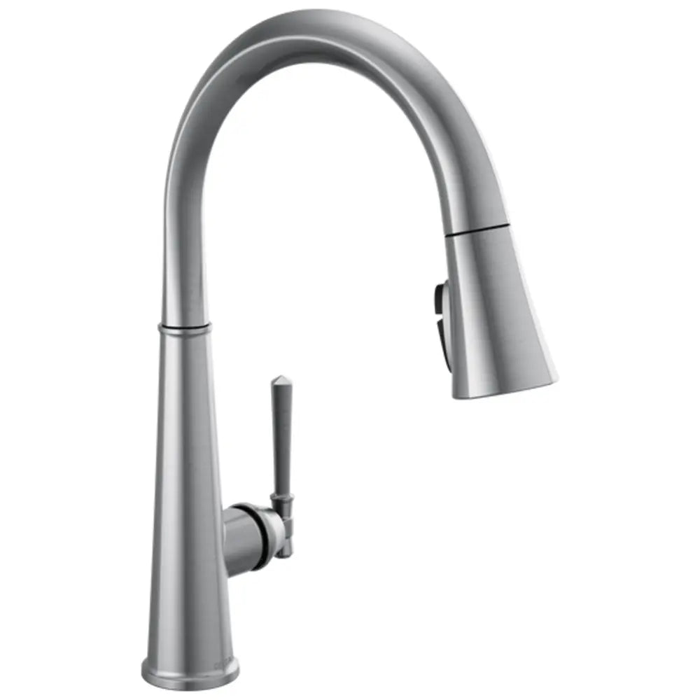 Delta Emmeline 1.8 GPM Single Hole Pull Down Kitchen Faucet with ShieldSpray and Magnetic Docking Spray Head