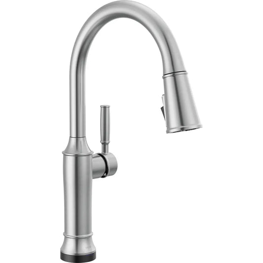 Delta Renaldi 1.8 GPM Single Hole Pull Down Touchless Kitchen Faucet with Touch2O Technology and Magnetic Docking Spray Head