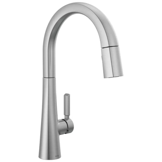 Delta Monrovia 1.8 GPM Deck Mounted Pull Down Kitchen Faucet with DIAMOND Seal, Touch-Clean, and MagnaTite Technologies