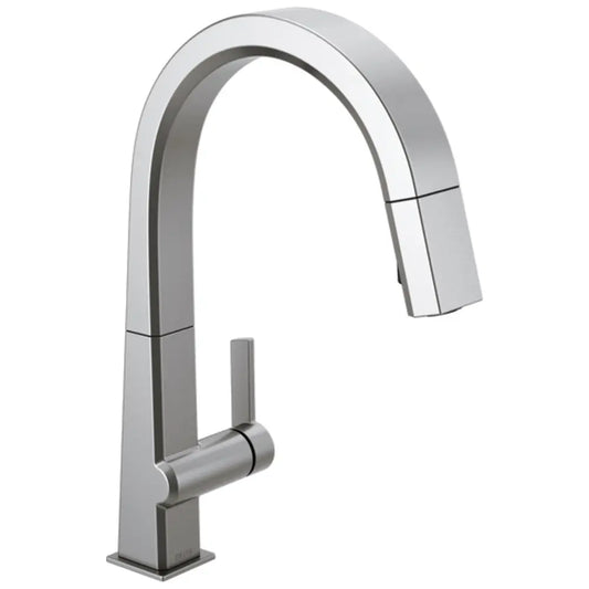 Delta Pivotal 1.8 GPM Single Hole Pull Down Kitchen Faucet with Magnetic Docking Spray Head - Limited Lifetime Warranty