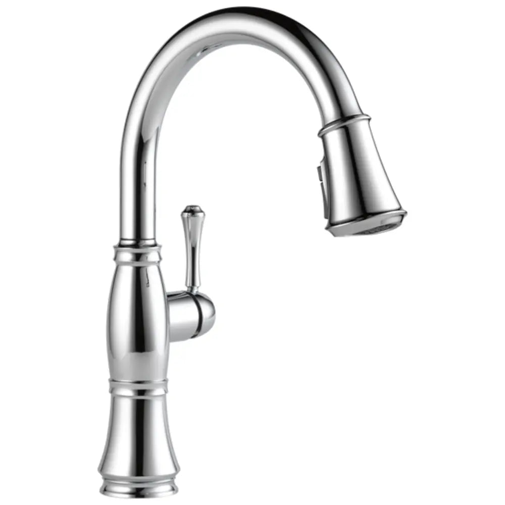 Delta Cassidy Pull-Down Kitchen Faucet with Magnetic Docking Spray Head and ShieldSpray - Includes Lifetime Warranty