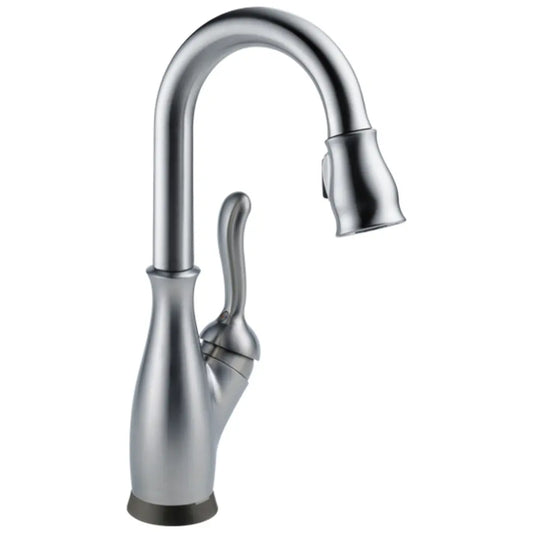 Delta Leland 1.8 GPM Single Hole Pull Down Touchless Bar Faucet with Touch2O, Touch-Clean, MagnaTite Docking and Diamond Seal Cartridge Technologies