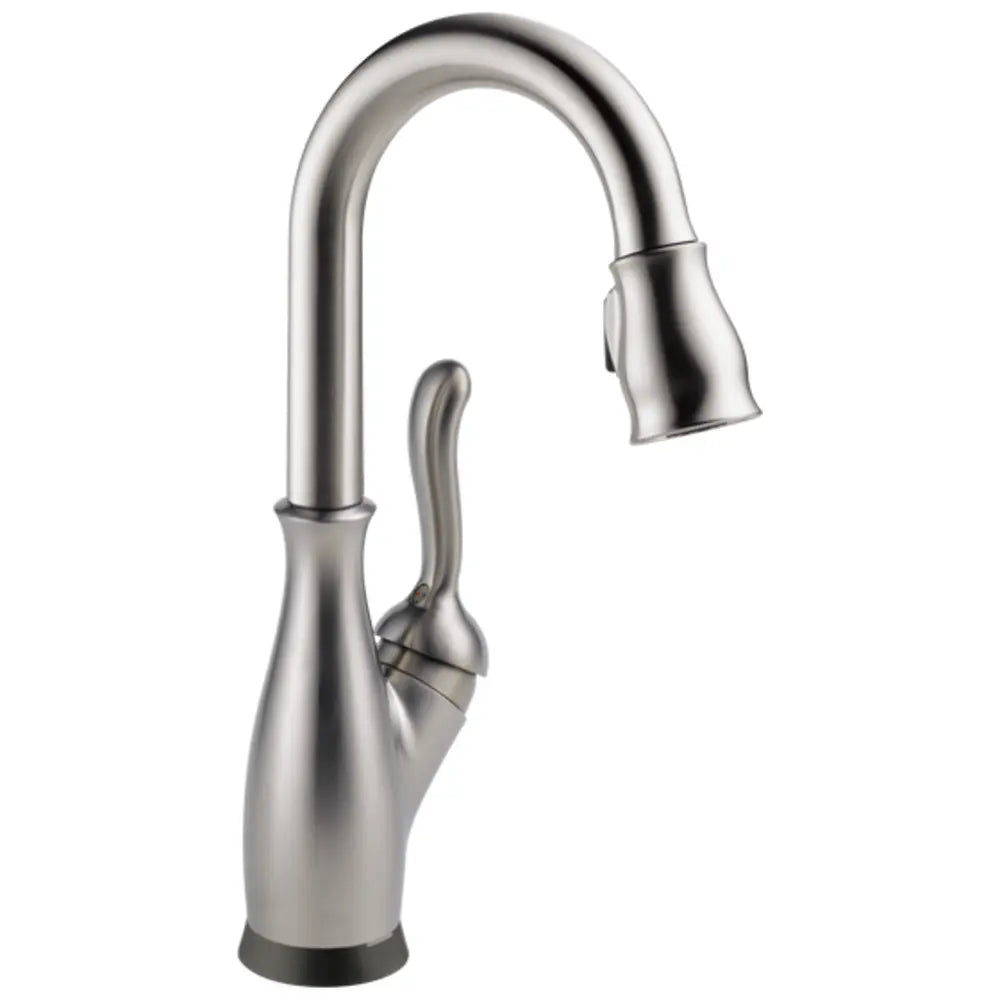 Delta Leland 1.8 GPM Single Hole Pull Down Touchless Bar Faucet with Touch2O, Touch-Clean, MagnaTite Docking and Diamond Seal Cartridge Technologies