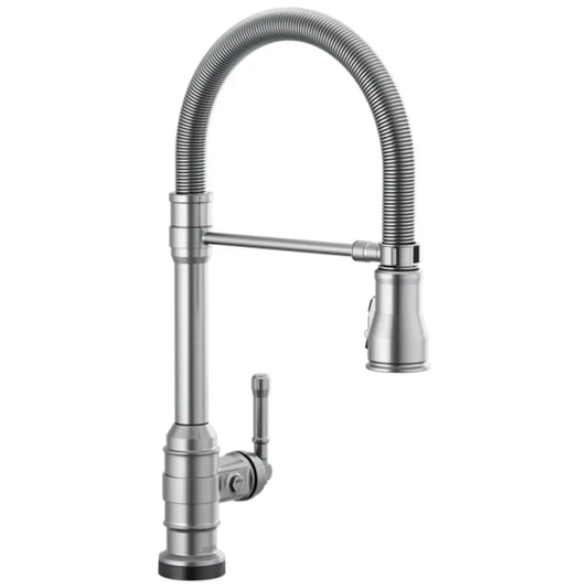 Delta Broderick Pro 1.8 GPM Single Hole Pre-Rinse Pull Down Kitchen Faucet with Touch2O