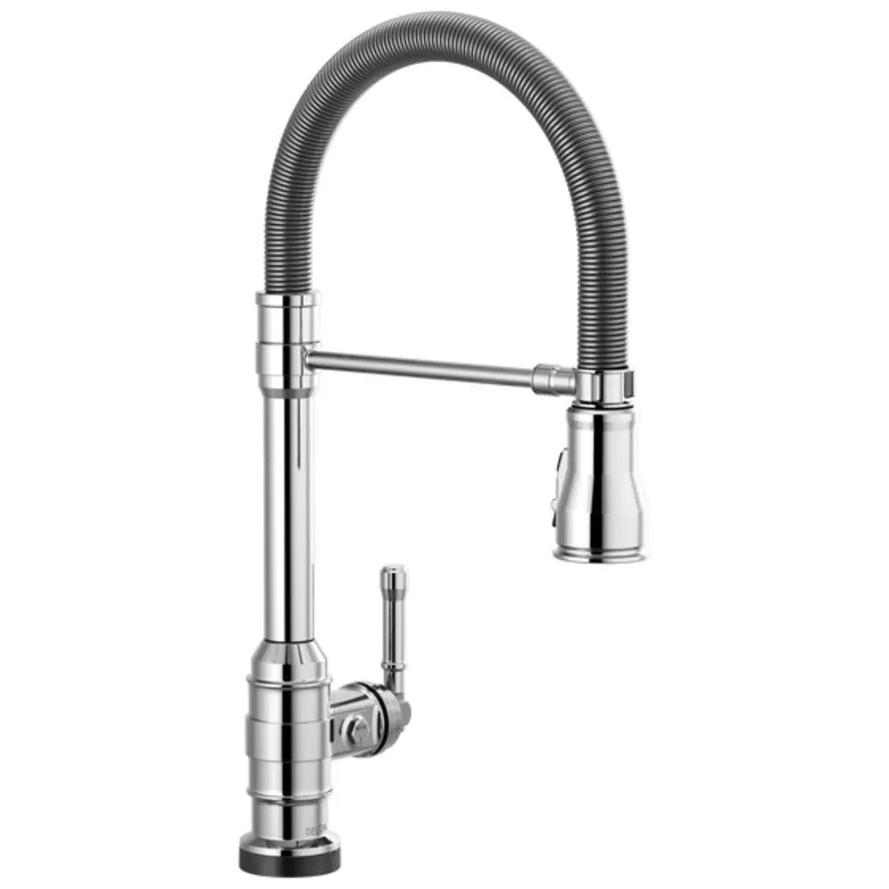 Delta Broderick Pro 1.8 GPM Single Hole Pre-Rinse Pull Down Kitchen Faucet with Touch2O