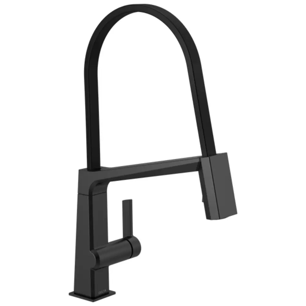 Delta Pivotal Pull-Down Kitchen Faucet with Exposed Hose and Magnetic Docking Spray Head - Limited Lifetime Warranty