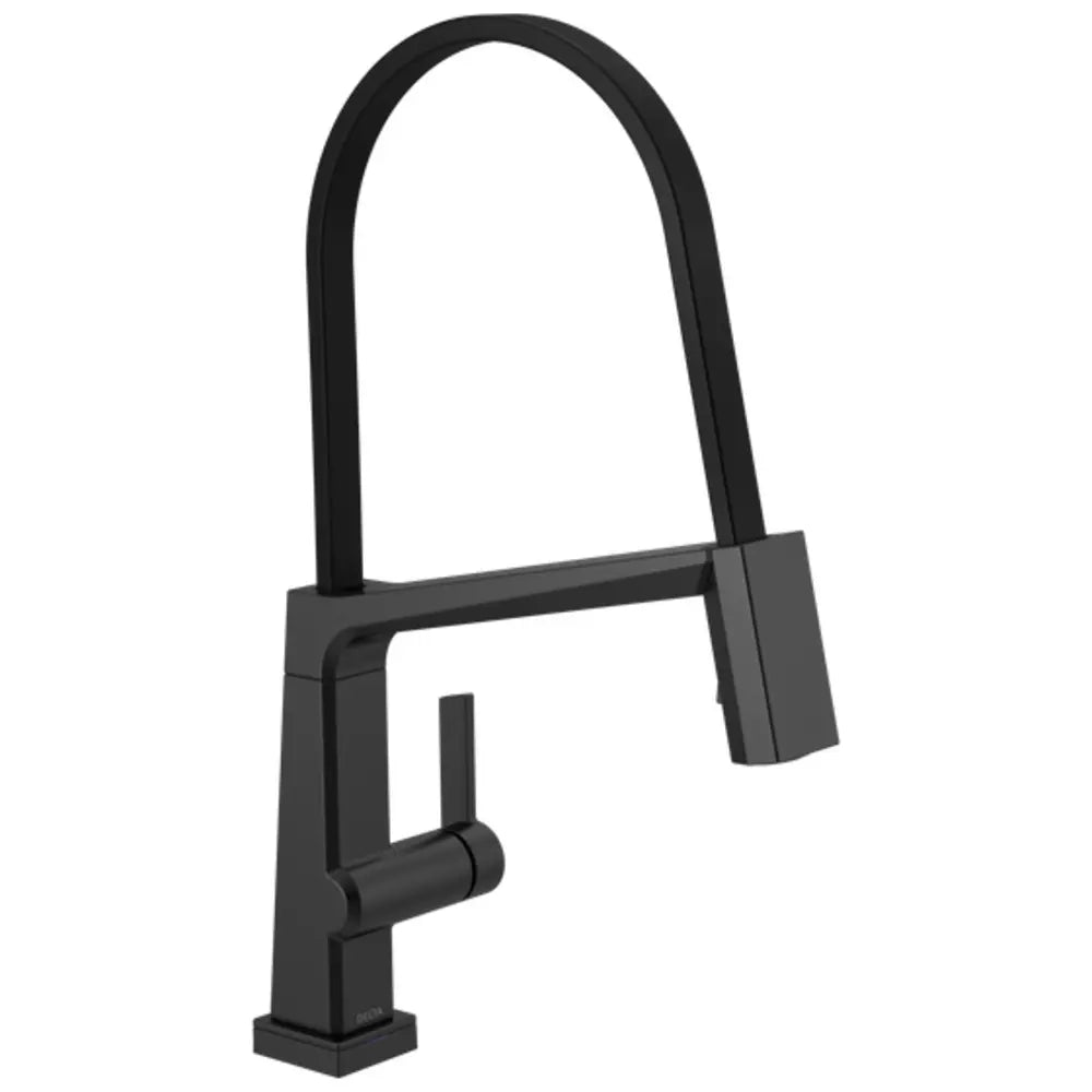 Delta Pivotal Pull-Down Kitchen Faucet with Exposed Hose, On/Off Touch Activation, Magnetic Docking Spray Head - Limited Lifetime Warranty (5 Year on Electronic Parts)