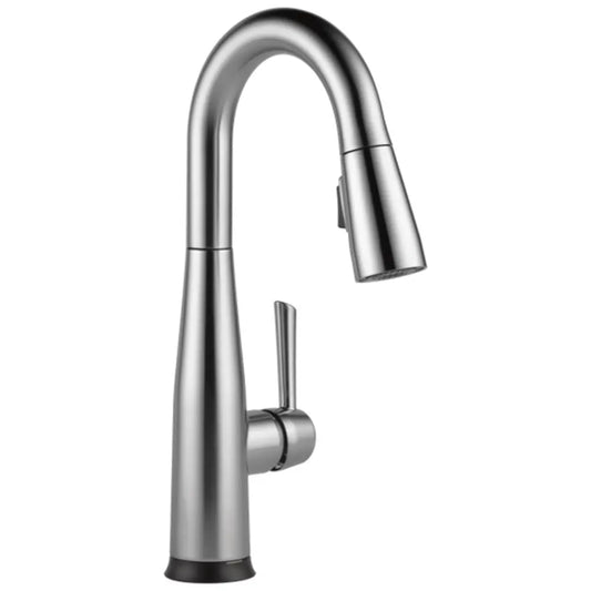Delta Essa Pull-Down Bar/Prep Faucet with On/Off Touch Activation and Magnetic Docking Spray Head - Includes Lifetime Warranty (5 Year on Electronic Parts)