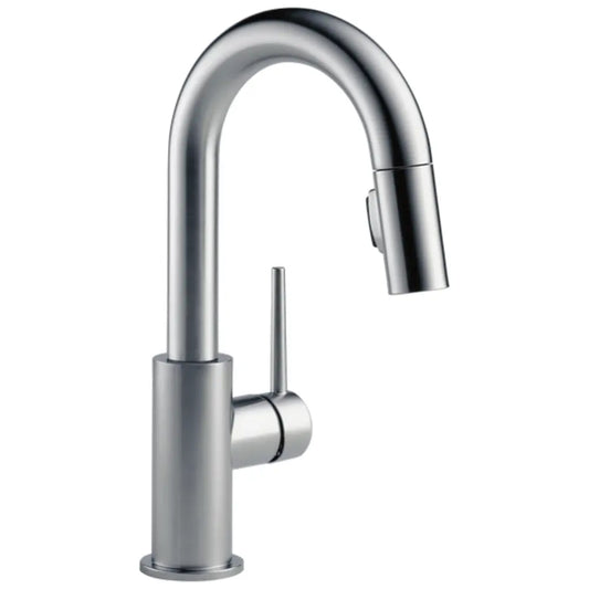 Delta Trinsic 1.8 GPM Single Hole Pull-Down Bar/Prep Faucet with Magnetic Docking Spray Head
