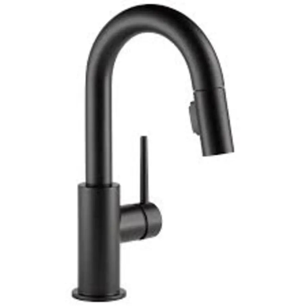 Delta Trinsic 1.8 GPM Single Hole Pull Down Bar/Prep Faucet with Magnetic Docking Spray Head and Limited Swivel