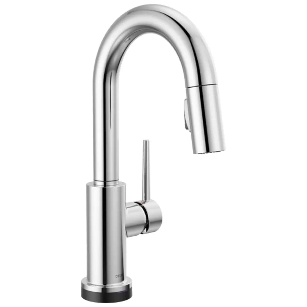 Delta Trinsic 1.8 GPM Single Hole Pull Down Touchless Bar Faucet with Touch2O Touch-Clean, MagnaTite Docking and Diamond Seal Cartridge Technologies