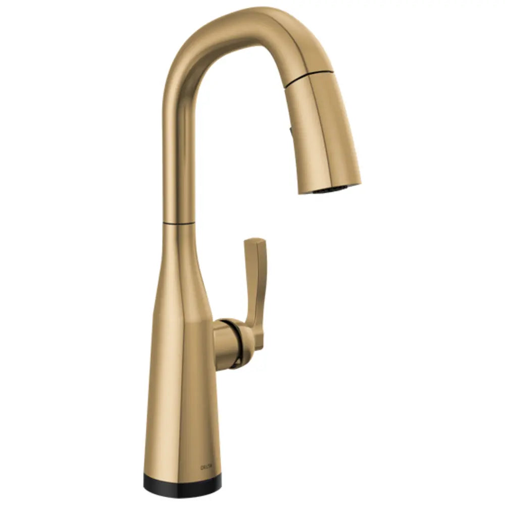 Delta Stryke 1.8 GPM Pull-Down Bar/Prep Faucet with On/Off Touch Activation and Magnetic Docking Spray Head