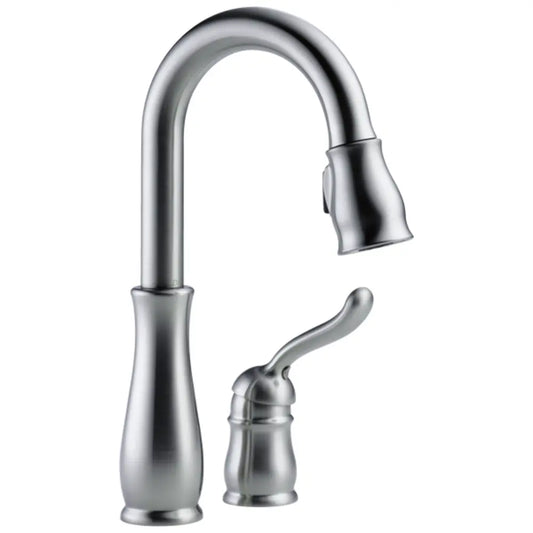 Delta Leland Pull-Down Bar/Prep Faucet with Magnetic Docking Spray Head - Includes Lifetime Warranty