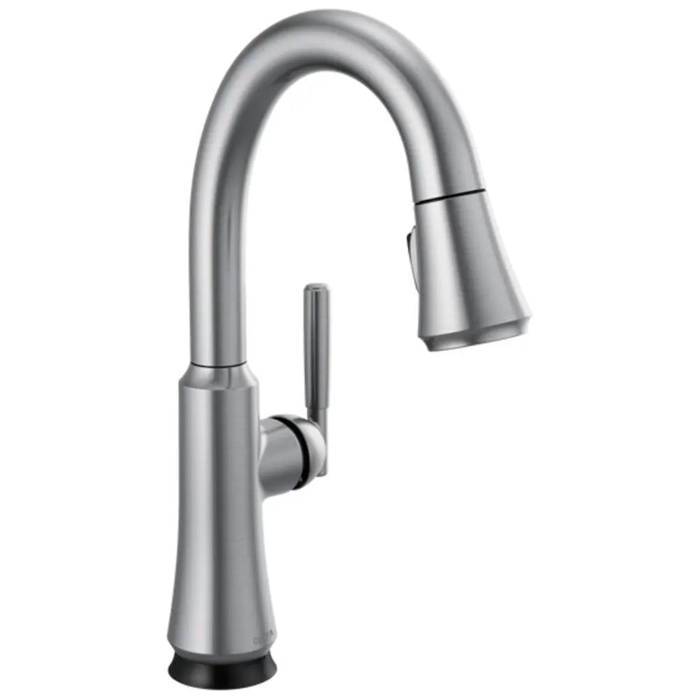 Delta Coranto 1.8 GPM Single Hole Pull Down Bar Faucet with On/Off Touch Activation and Magnetic Docking Spray Head