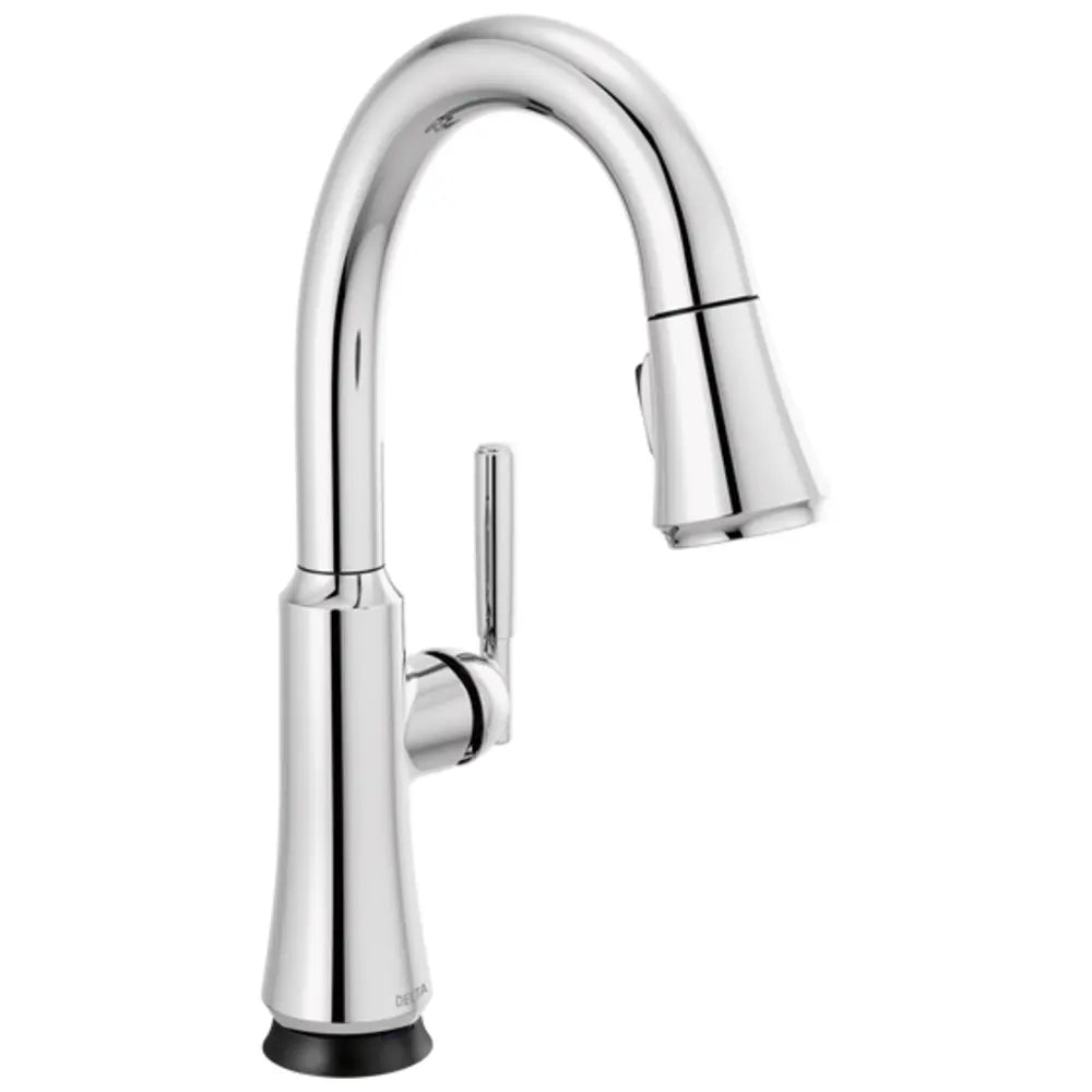 Delta Coranto 1.8 GPM Single Hole Pull Down Bar Faucet with On/Off Touch Activation and Magnetic Docking Spray Head