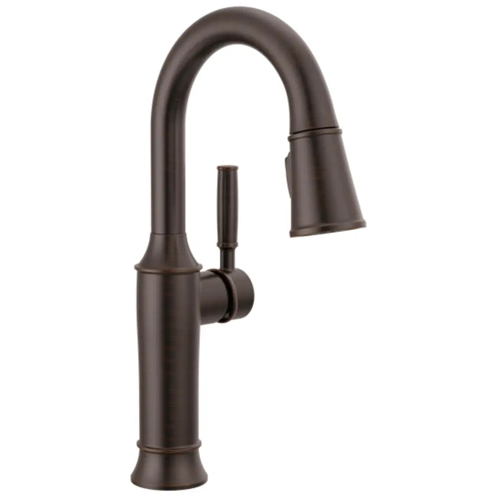 Delta Renaldi 1.8 GPM Single Hole Pull-Down Bar/Prep Faucet with Magnetic Docking Spray Head