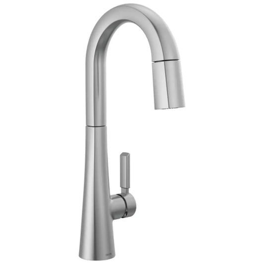 Delta Monrovia 1.8 GPM Single Hole Pull Down Bar/Prep Faucet with Magnetic Docking Spray Head - Limited Lifetime Warranty