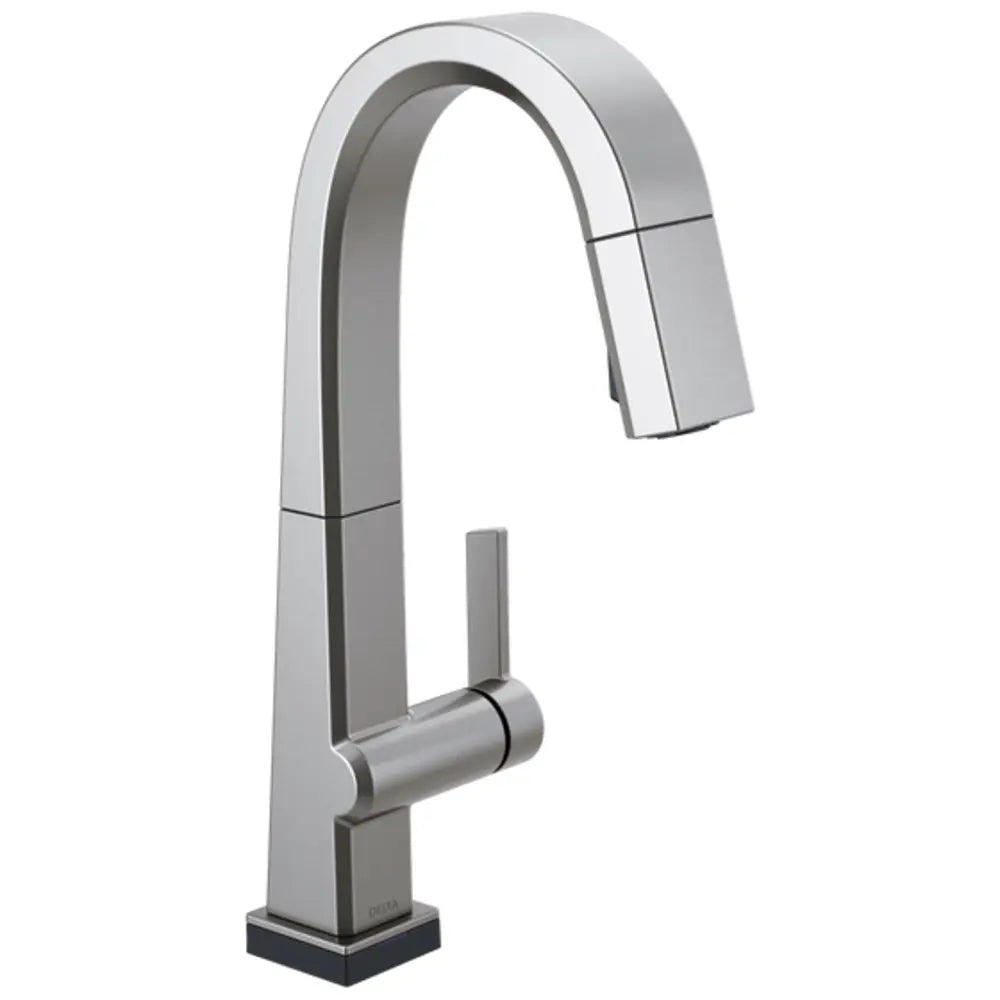 Delta Pivotal 1.8 GPM Single Hole Pull Down Bar Faucet with On/Off Touch Activation, Magnetic Docking Spray Head - Includes Lifetime Warranty (5 Year on Electronic Parts)