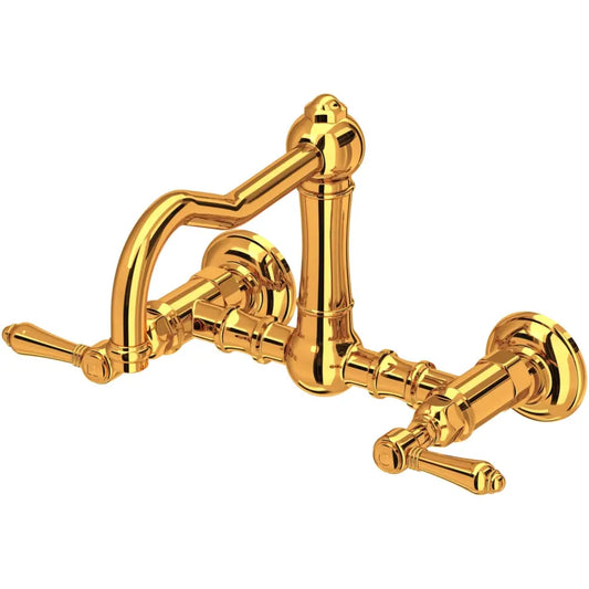 Rohl Acqui 1.5 GPM Wall Mounted Widespread Bridge Kitchen Faucet
