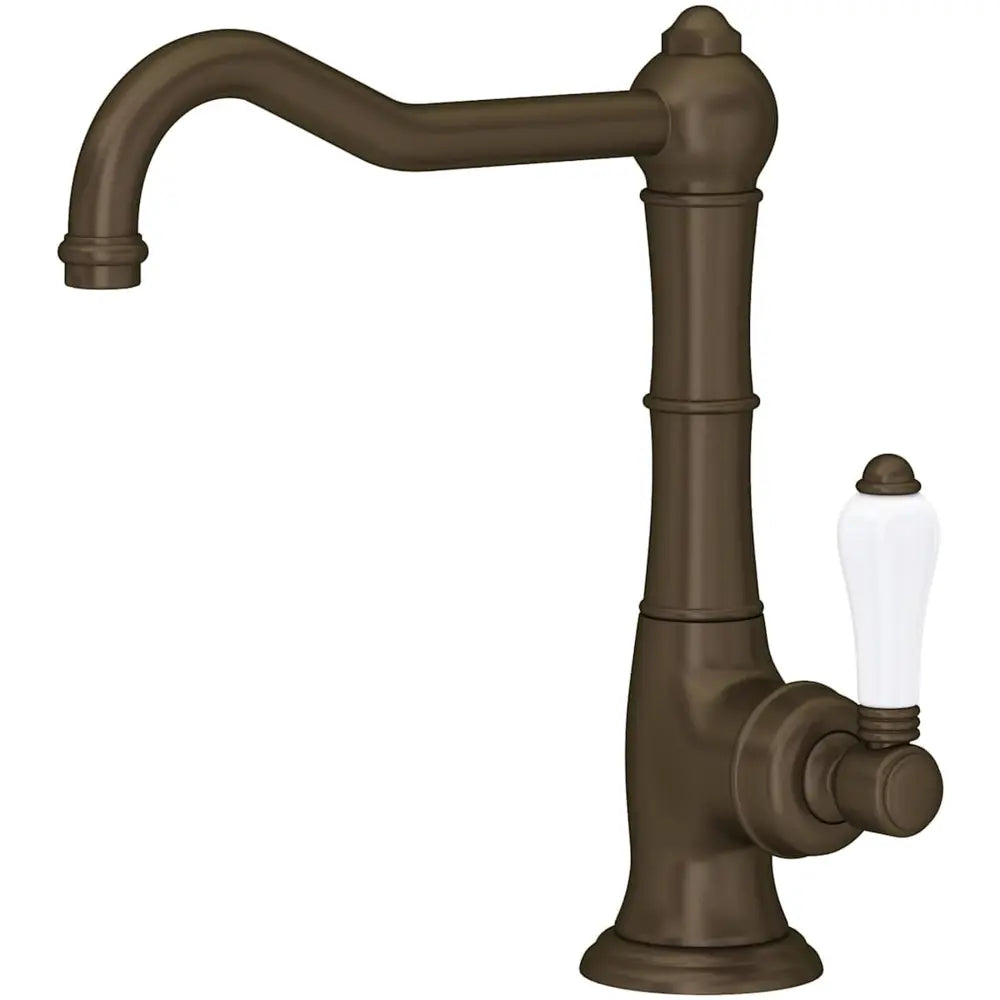 Rohl Acqui 1.5 GPM Single Hole Bar Faucet with Porcelain Handle