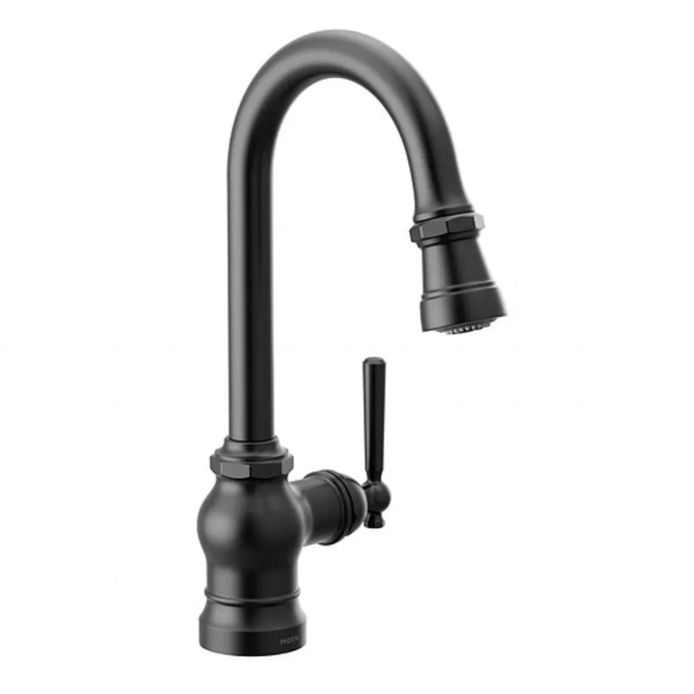 Moen Paterson 1.5 GPM Single Hole Pull Down Bar Faucet with Duralast Cartridge and Reflex, PowerClean, and Duralock Technologies