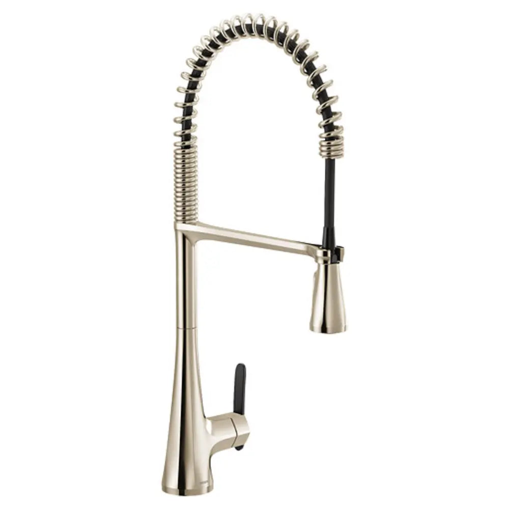 Moen Sinema 1.5 GPM Single Hole Pre-Rinse Pull Down Kitchen Faucet with PowerClean, Reflex, Duralock, and MotionSense Wave Technologies