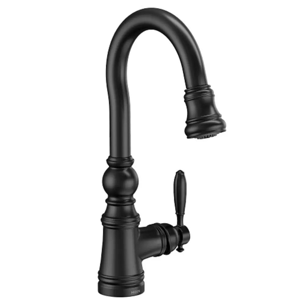 Moen Weymouth 1.5 GPM Single Hole Pull Down Bar Faucet with Duralast Cartridge and Reflex, PowerClean, and Duralock Technologies