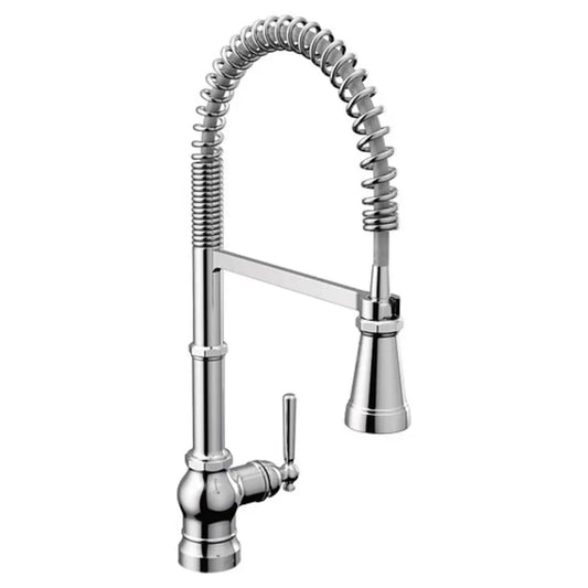 Moen Paterson 1.5 GPM Single Hole Pre-Rinse Pull Down Kitchen Faucet with Power Boost