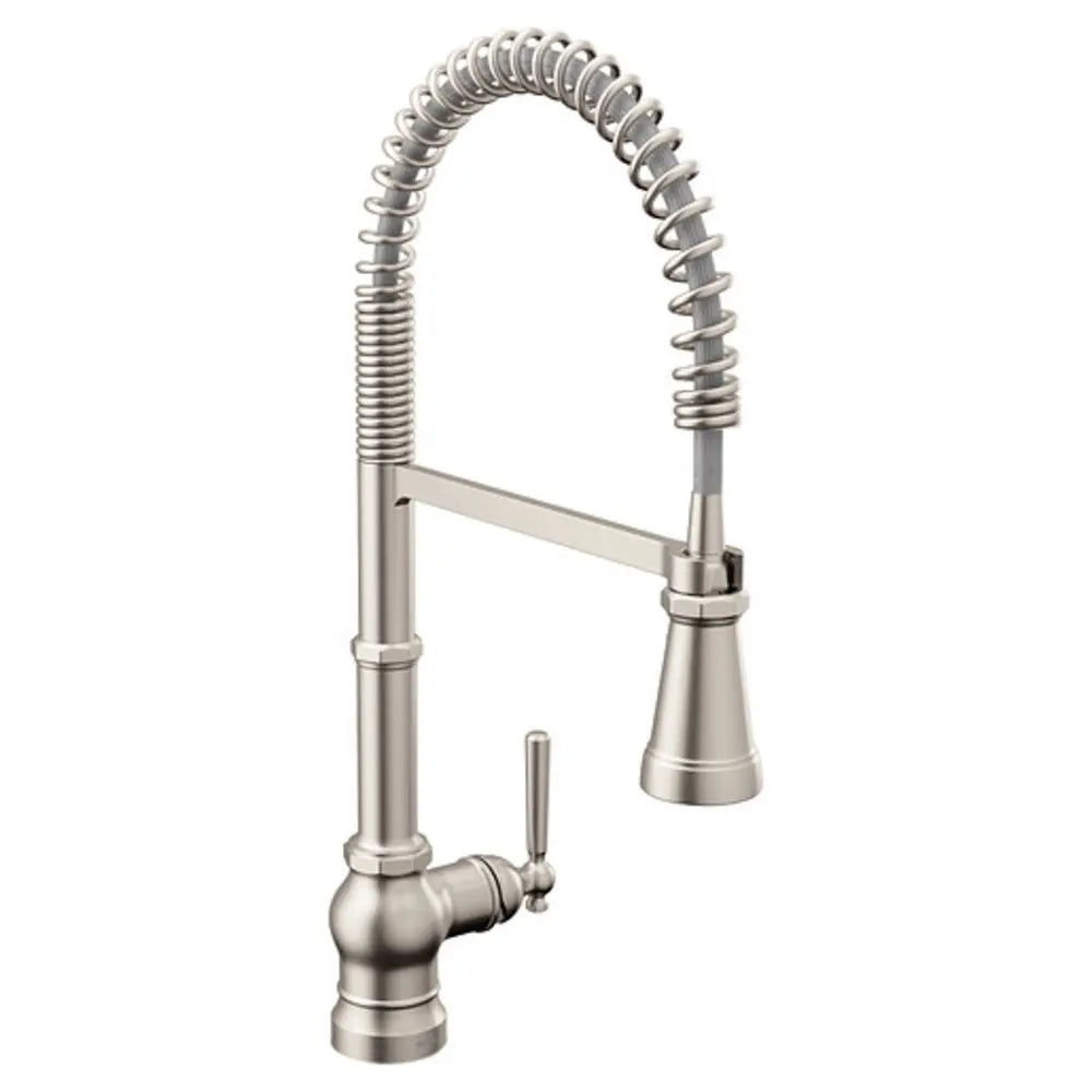 Moen Paterson 1.5 GPM Single Hole Pre-Rinse Pull Down Kitchen Faucet with Power Boost