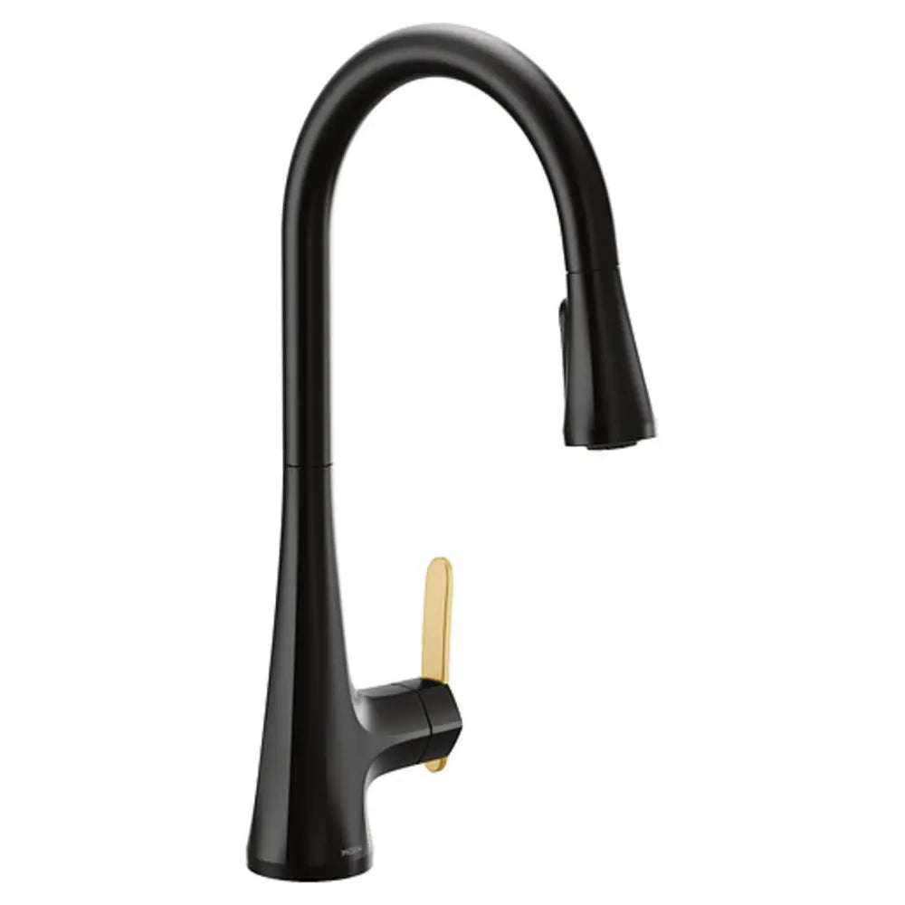 Moen Sinema 1.5 GPM Single Hole Pull Down Kitchen Faucet with Reflex, Duralock and Duralast