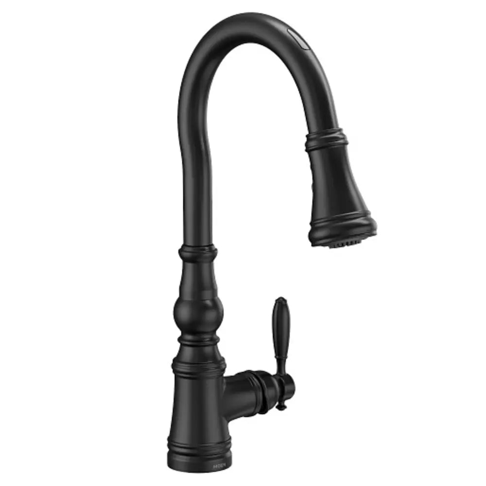 Moen Weymouth 1.5 GPM Single Hole Pull Down Smart Kitchen Faucet with Motion Control and Voice Activation