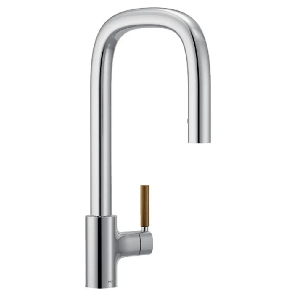 Moen Tenon 1.5 GPM Single Hole Pull Down Kitchen Faucet with Reflex, Power Boost, Duralock, and Duralast Technologies